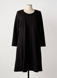 Robe mi-longue manches longues manches longues noir GUY DUBOUIS femme