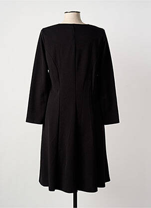 Robe mi-longue manches longues manches longues noir GUY DUBOUIS femme