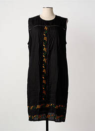 Robe mi-longue sans manche sans manche noir EGATEX femme