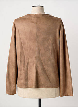 Veste casual col rond marron GRIFFON femme