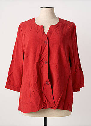 Veste casual coupe droite rouge GRIFFON femme