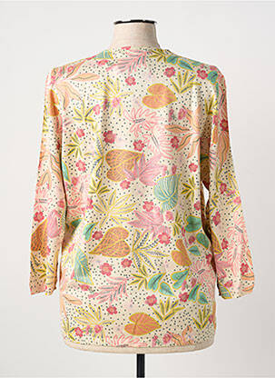 Pull coupe cintrée manches 3/4 beige I.ODENA femme