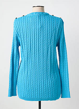 Pull stretch manches longues bleu I.ODENA femme
