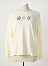 Pull coupe cintrée manches longues beige I.ODENA femme