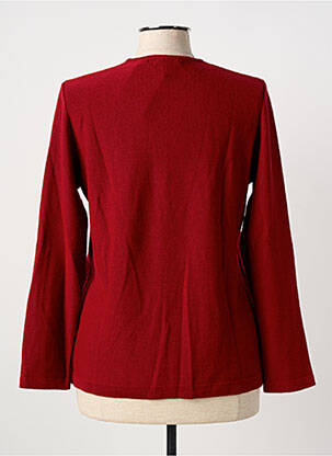 Pull coupe cintrée manches longues rouge I.ODENA femme