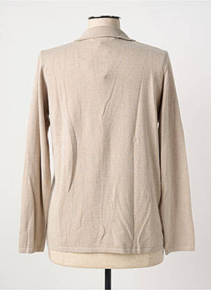 Pull coupe cintrée manches longues beige I.ODENA femme