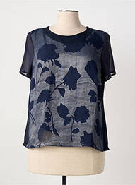 Top manches courtes manches courtes bleu GUY DUBOUIS femme