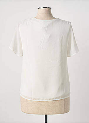 Blouse légère et transparente manches courtes beige GUY DUBOUIS femme