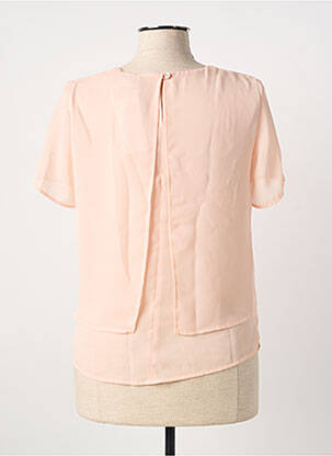 Blouse légère et transparente manches courtes rose GUY DUBOUIS femme