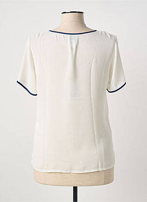 Blouse légère et transparente manches courtes beige GUY DUBOUIS femme