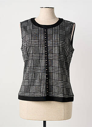 Top stretch sans manche gris GUY DUBOUIS femme