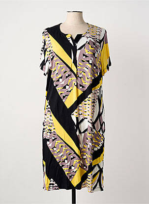 Robe mi-longue jaune EGATEX femme