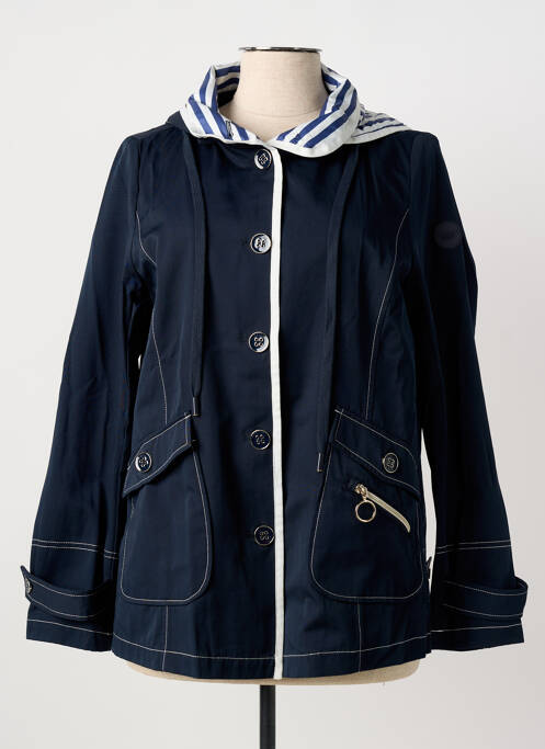 Coupe-vent manches longues a capuche bleu REVER MILE femme