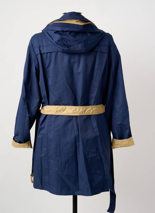 Trench finition intérieure doublure imprimée a capuche bleu REVER MILE femme