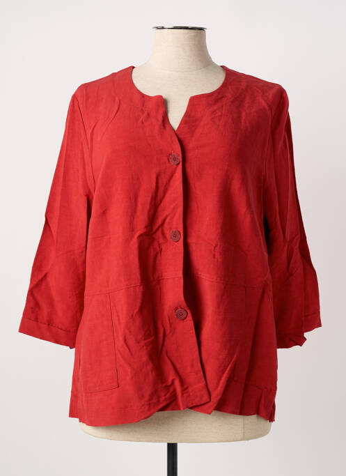 Veste casual coupe droite rouge GRIFFON femme