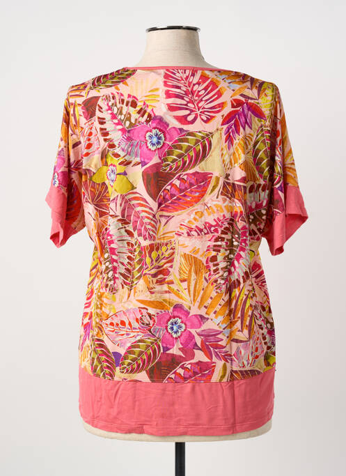 T-shirt stretch manches courtes rose I.ODENA femme