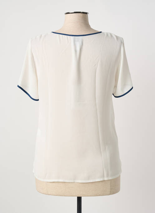 Blouse légère et transparente manches courtes beige GUY DUBOUIS femme