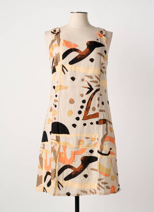 Robe mi-longue beige GUY DUBOUIS femme