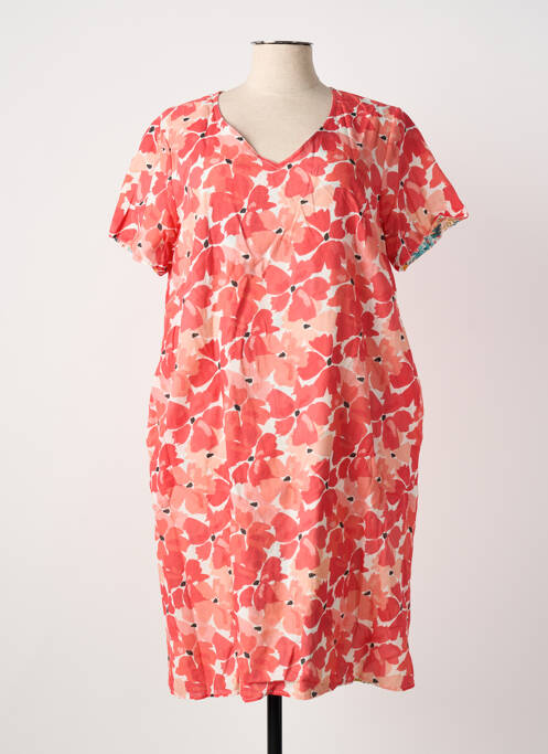 Robe mi-longue rose GUY DUBOUIS femme