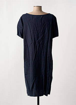 Robe mi-longue manches courtes manches courtes bleu EGATEX femme
