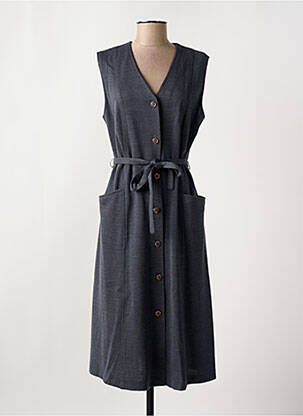 Robe mi-longue sans manche sans manche bleu GRIFFON femme