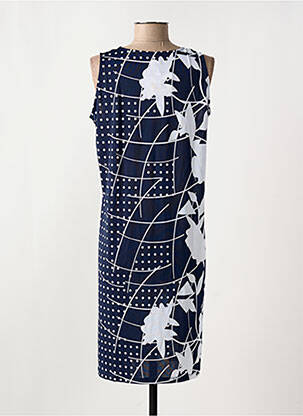 Robe mi-longue sans manche sans manche bleu EGATEX femme
