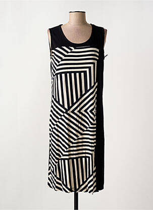 Robe mi-longue sans manche sans manche noir EGATEX femme