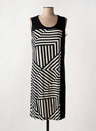 Robe mi-longue sans manche sans manche noir EGATEX femme