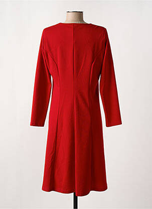 Robe mi-longue manches longues manches longues rouge GUY DUBOUIS femme