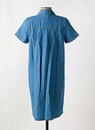 Robe mi-longue manches courtes manches courtes bleu EGATEX femme