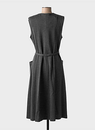 Robe mi-longue sans manche sans manche gris GRIFFON femme