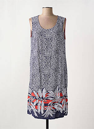 Robe mi-longue bleu MASSANA femme