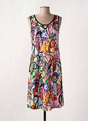 Robe mi-longue noir MASSANA femme