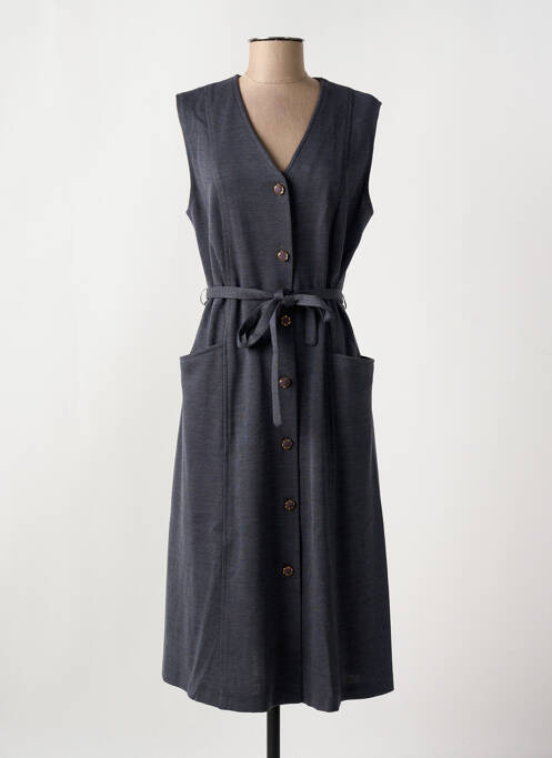 Robe mi-longue sans manche sans manche bleu GRIFFON femme