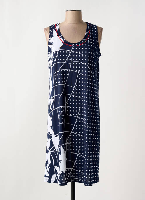 Robe mi-longue sans manche sans manche bleu EGATEX femme