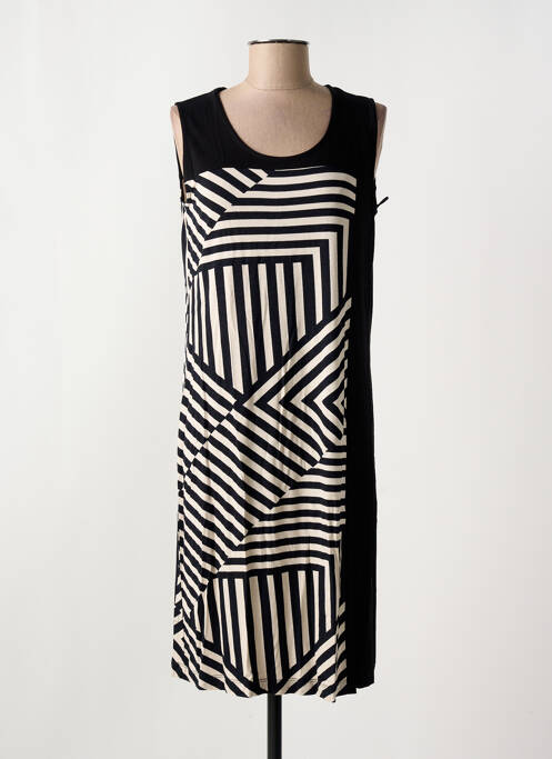 Robe mi-longue sans manche sans manche noir EGATEX femme