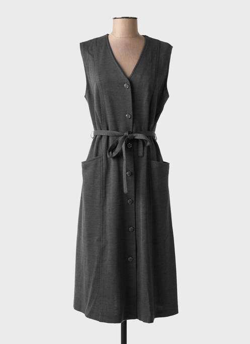 Robe mi-longue sans manche sans manche gris GRIFFON femme
