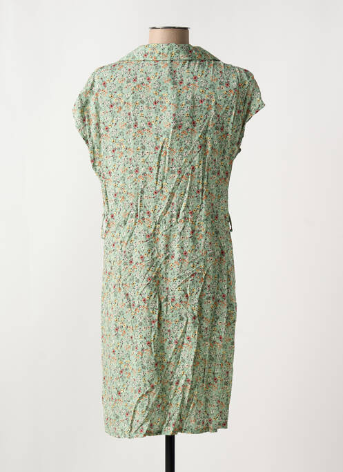 Robe courte vert COULEURS DU TEMPS femme
