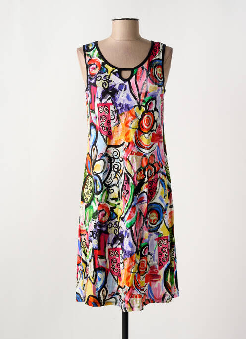 Robe mi-longue noir MASSANA femme