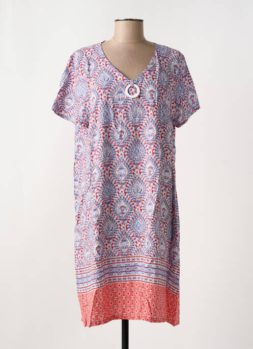 Robe mi-longue orange EGATEX femme