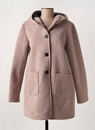 Manteau long a capuche a capuche rose QUATRE VINGT JOURS femme