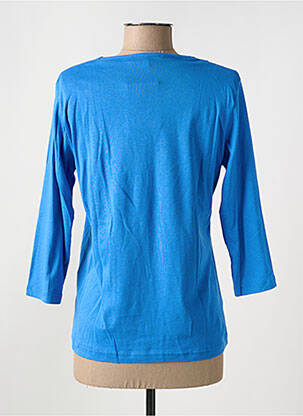 T-shirt manches 3/4 manches 3/4 bleu I.ODENA femme