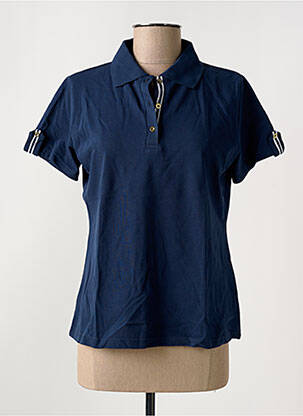 Polo stretch manches courtes bleu I.ODENA femme
