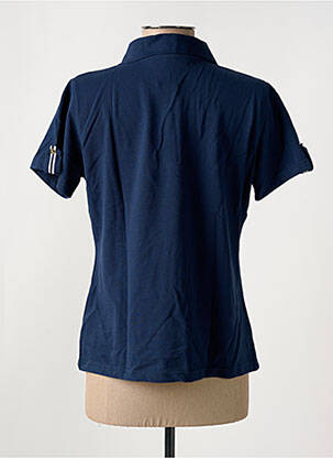 Polo stretch manches courtes bleu I.ODENA femme