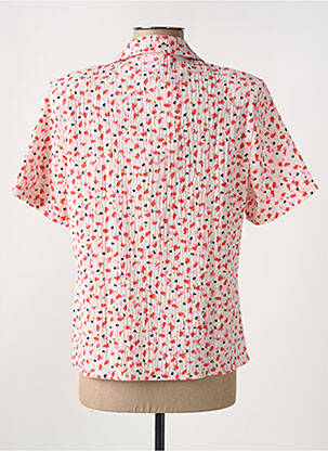 Chemisier imprimé fleurs manches courtes orange GRIFFON femme