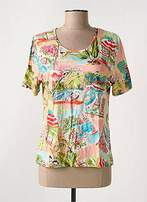T-shirt stretch manches courtes vert GRIFFON femme