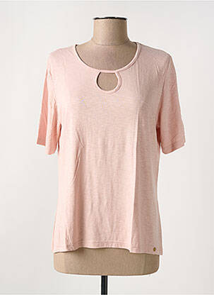 T-shirt stretch manches courtes rose GRIFFON femme