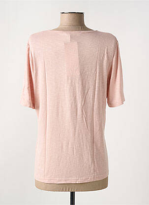T-shirt stretch manches courtes rose GRIFFON femme