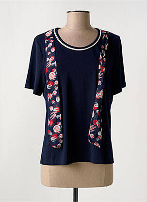 T-shirt stretch manches courtes bleu GRIFFON femme