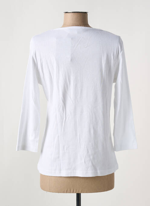 T-shirt sérigraphie avec strass manches 3/4 blanc I.ODENA femme